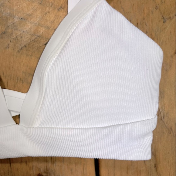 L*Space | Ribbed Vera Bikini Top In White - Picture 4 of 8